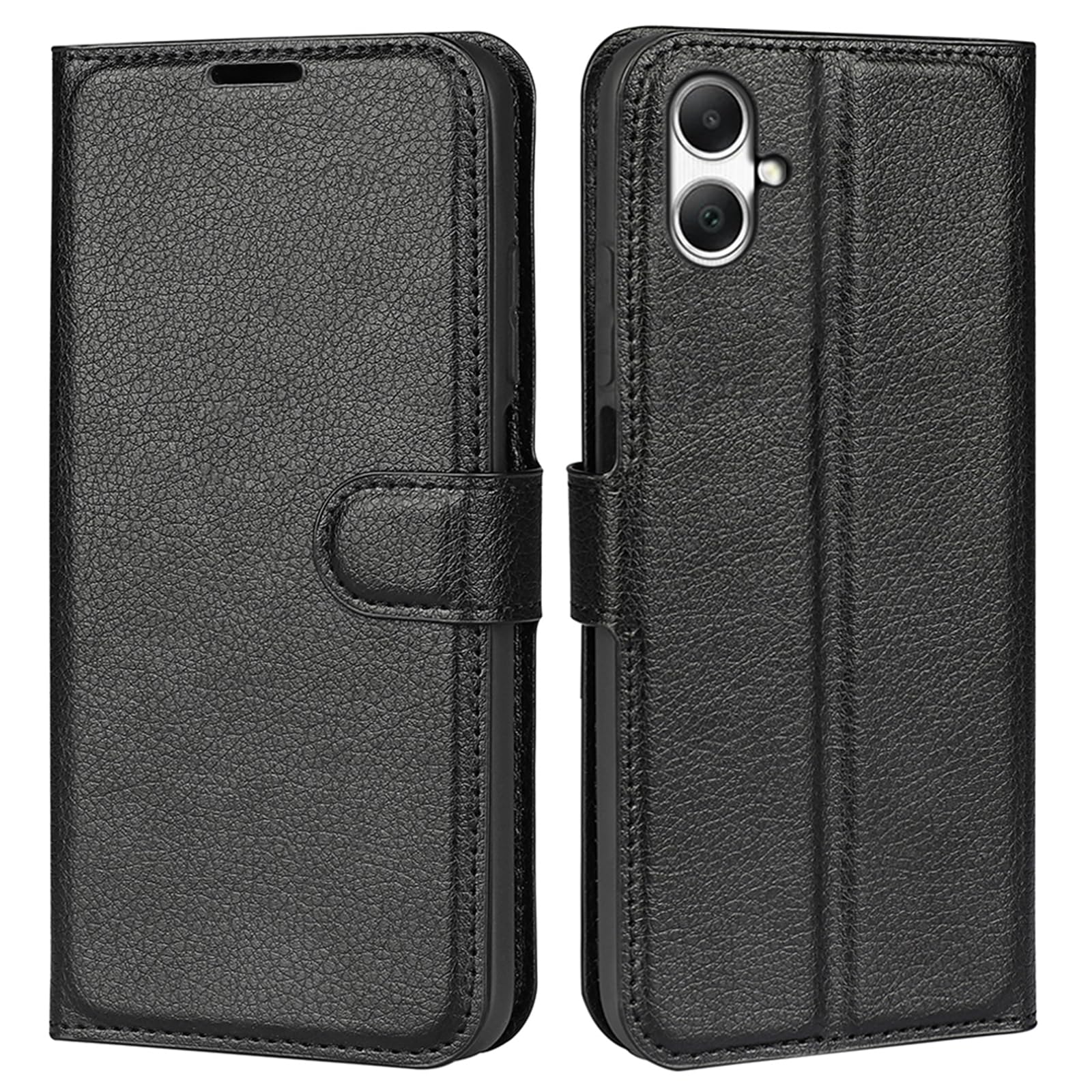 Flip Case for Samsung A05 Wallet PU Leather Magnetic Protective Cellphone Case for Samsung Galaxy A05 A055F Folio Book Cover with Stand (Black)