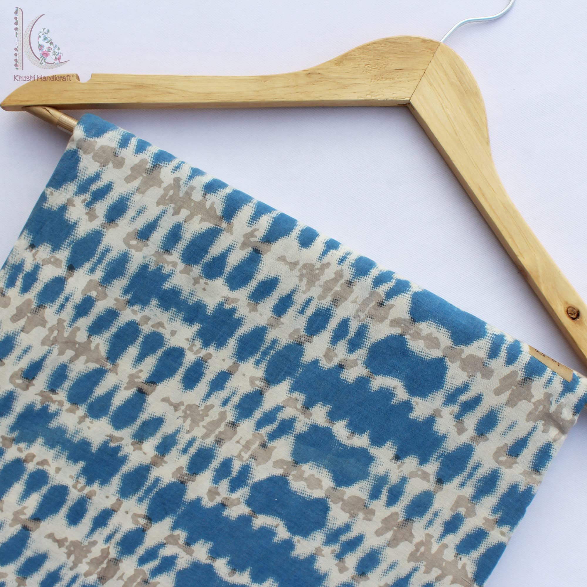 Indian Handmade Art Unstitched Sewing Tie Dye Printed Jaipuri Cotton Fabric for Unisex Dress Making- (1 Meter) R-CTDB00109-image-47