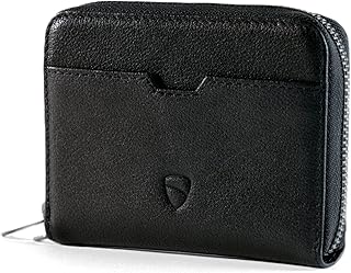 Geldbörse Herren – Leder Slim Wallet mit Reißverschluss & Münzfach, RFID Blocker Kartenetui für Kreditkarten, Ausweis & EC Karten - Kompaktes Portmonee Herren & Damen (Mayfair)