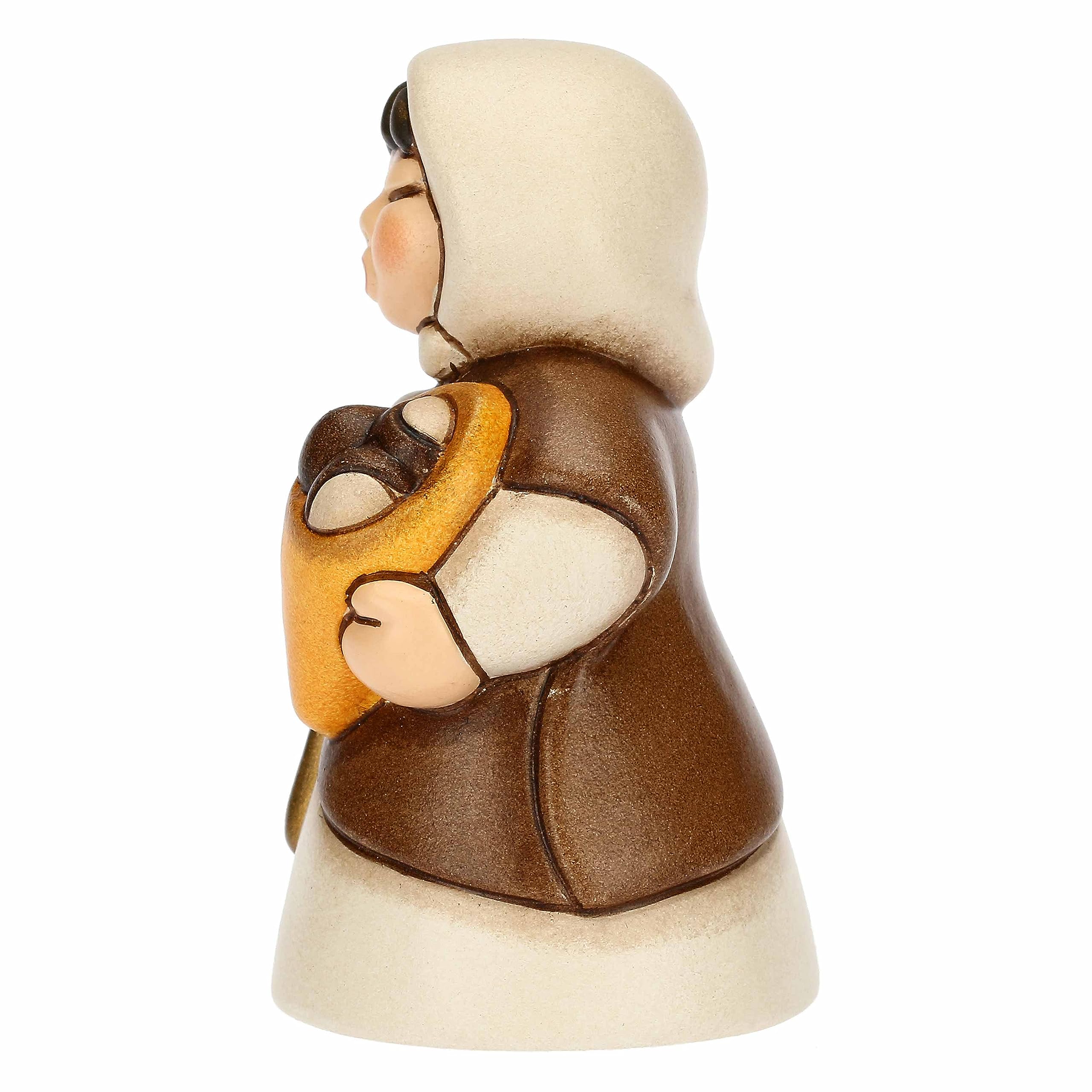 Thun Krippenfigur „Frau Mit Kastanien“ – Handbemalte Keramik, 5x4,7x8 Cm