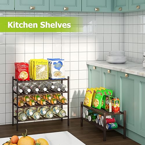 Miniatura 2 de BMOSU Zapatero de bambú de 2 niveles de alta calidad, apilable, organizador de almacenamiento para pasillo, armario, sala de estar, entrada,