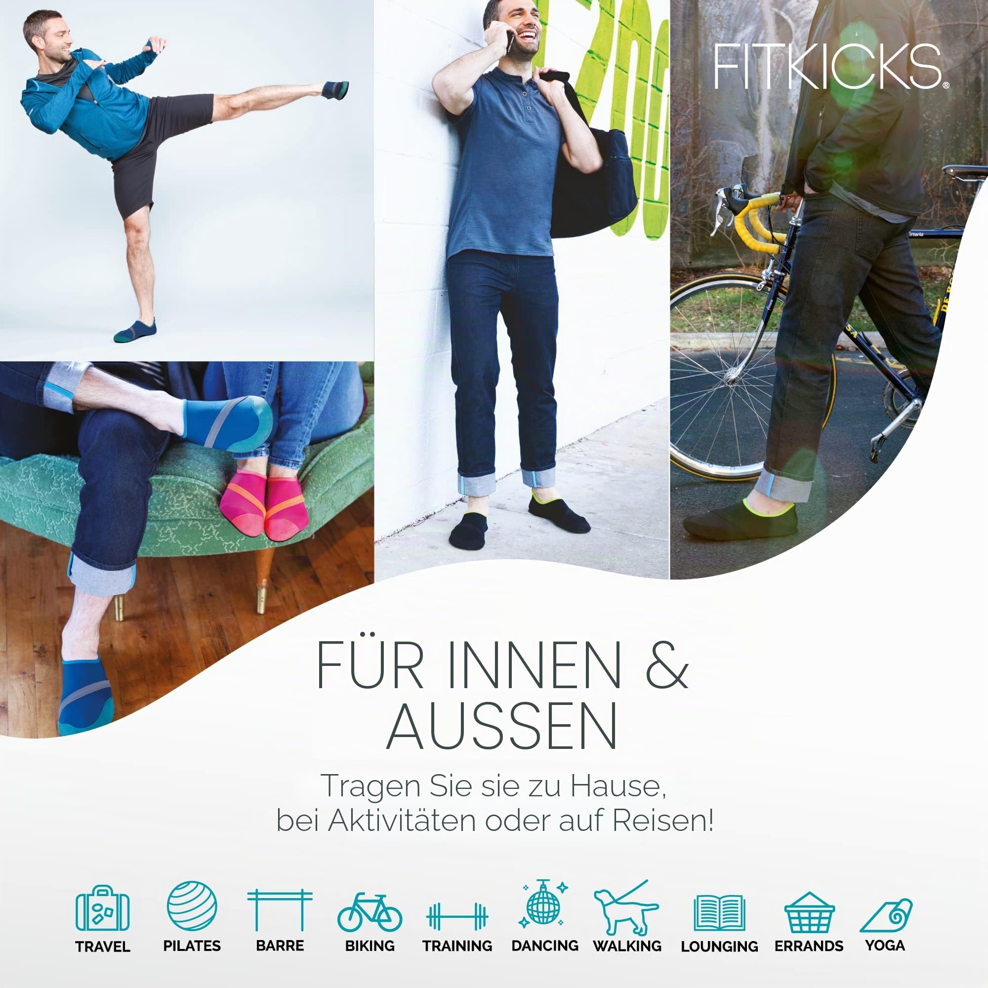 FITKICKS Active Herren Footwear Faltbare Wasserschuhe