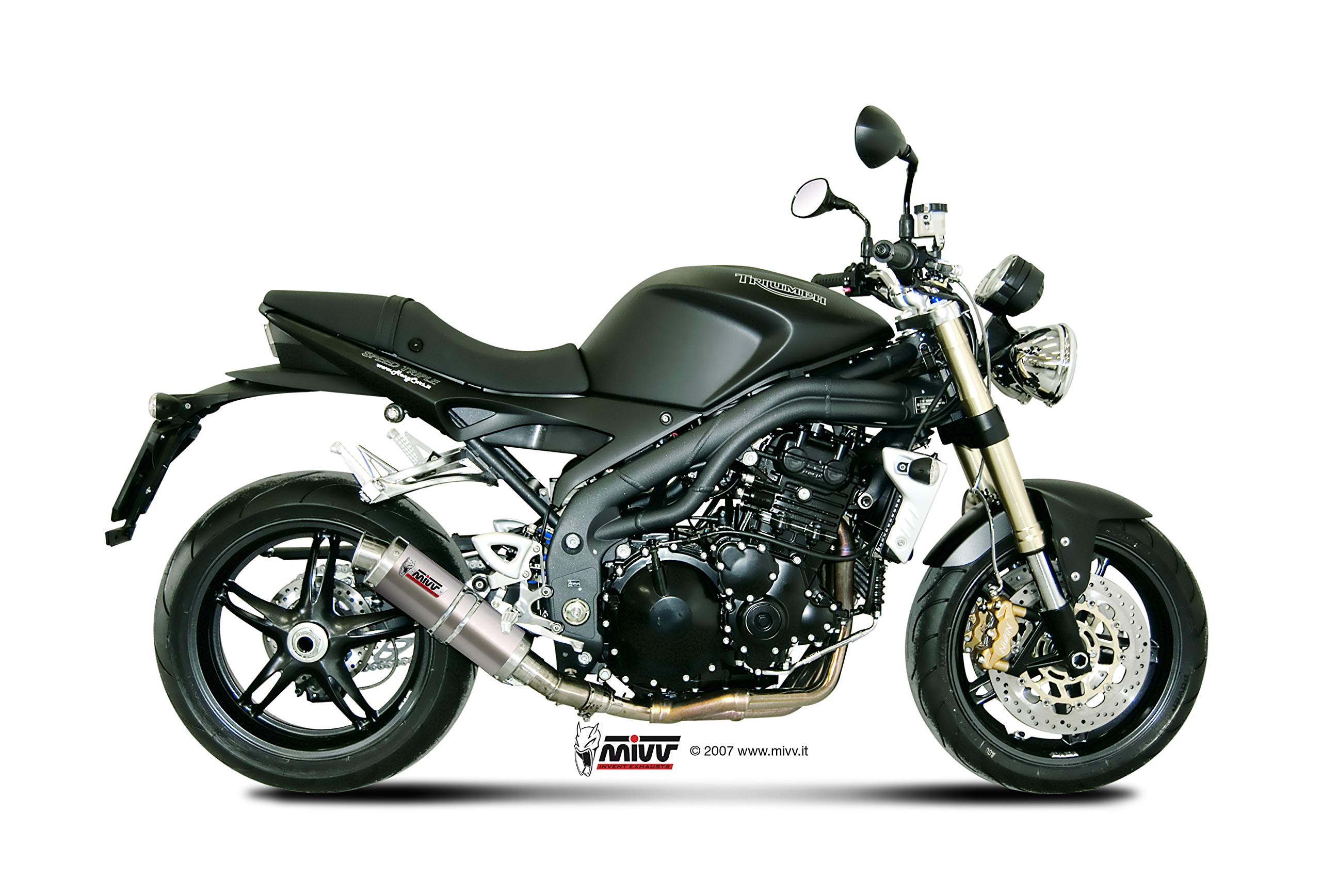 T.008.L6S Mivv Exhaust Muffler GP Titanium Low Speed Triple 2007