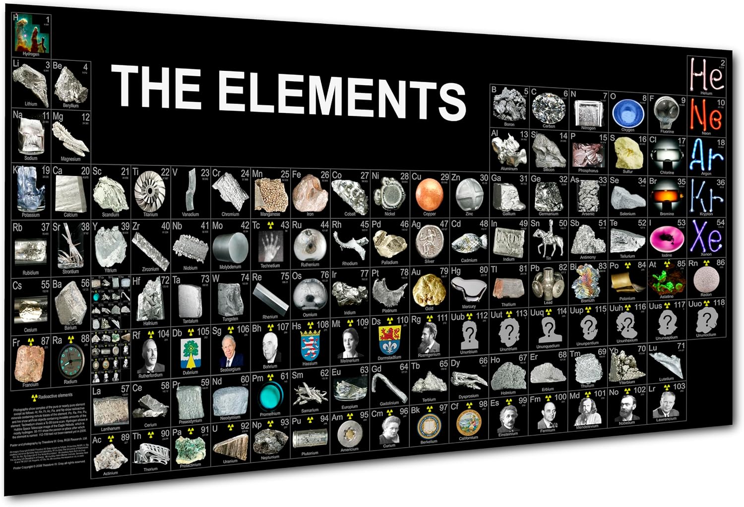 Amazon.com: Theodore Gray Small Periodic Table of Elements Photo Poster ...