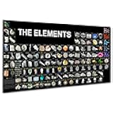 Theodore Gray Small Periodic Table of Elements Photo Poster (40x20 in.) - Laminated, Chemistry Teacher Classroom, Professor - Science Room, High School Lab, Office, Dorm, Bedroom Reference Wall Chart