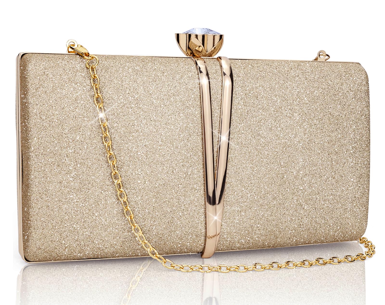 Farcauo Evening Bag Small Clutch Purses Leopard Purse Formal Wedding Handbag for Women Fashion Crossbody Bags With Chain