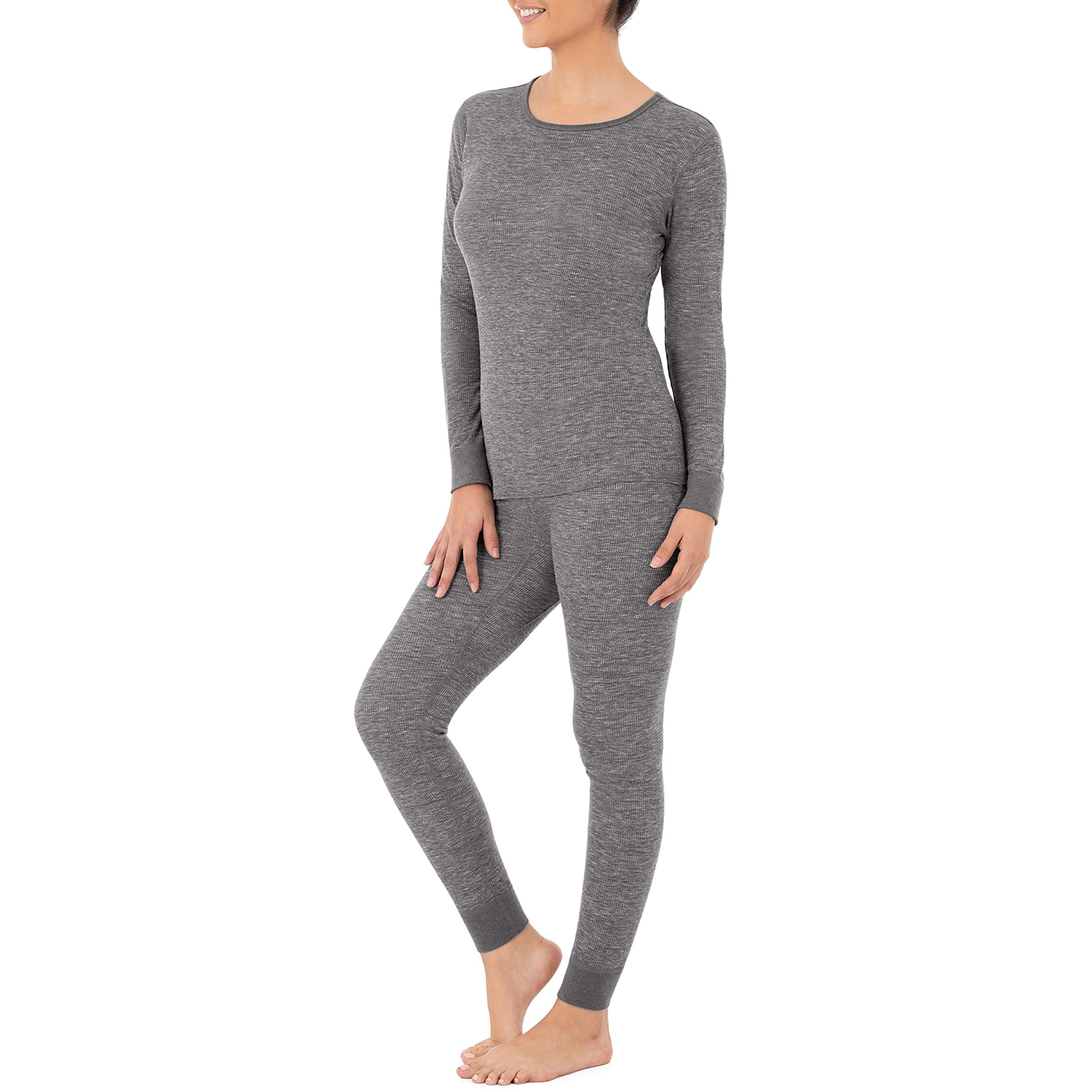 Fruit of the Loom Góra od pidżamy Kobiety Micro Waffle Premium Thermal Crew Top