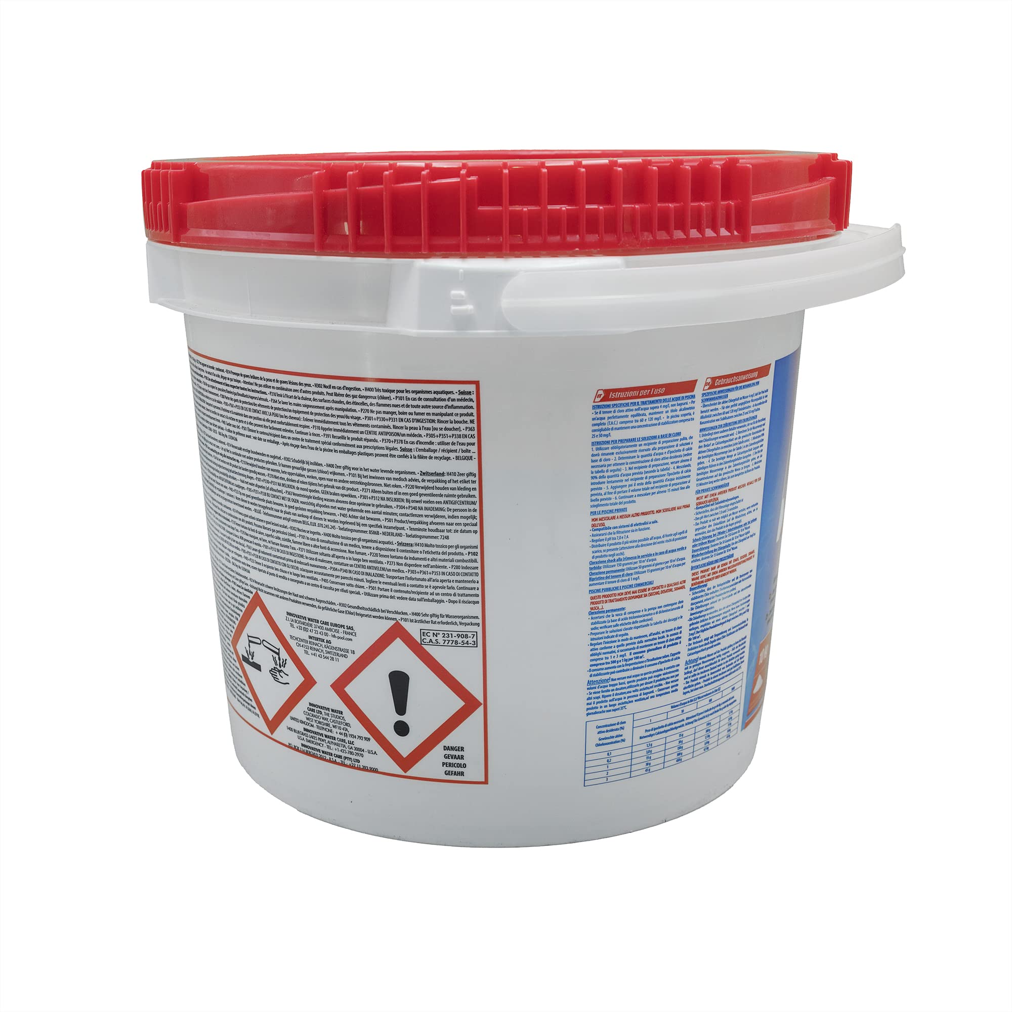 HTH GRANULAR Granulés - 10kg | Chlore Choc Non Stabilisé - Désinfection Choc - Hypochlorite de Calcium à Dissolution Rapide + 10 Tests HPS OFFERTS 6 en 1