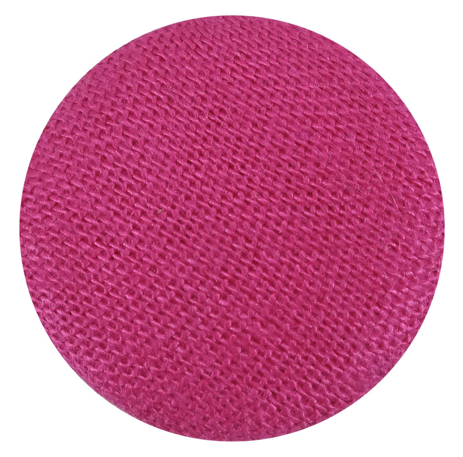 Knitwit Decorative Round Rayon Fabric Covered 2 Holes Hot Pink Buttons Sewing Craft - Pack of 12 Pieces