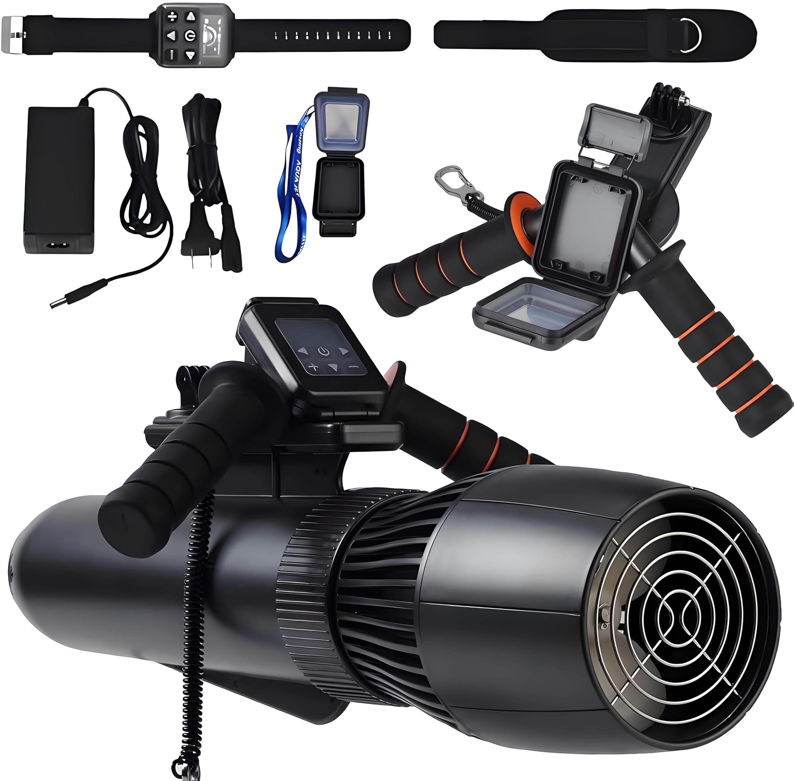 Snorkeling Propulsion Booster, Electric Underwater Sea Scooter, Snorkeling Sea Scooter, With Removable Handle, 10000mAh / 16000mAh, 40m Depth, For Sea Pool, Diving Snorkeling Sea Scooter 16000mah