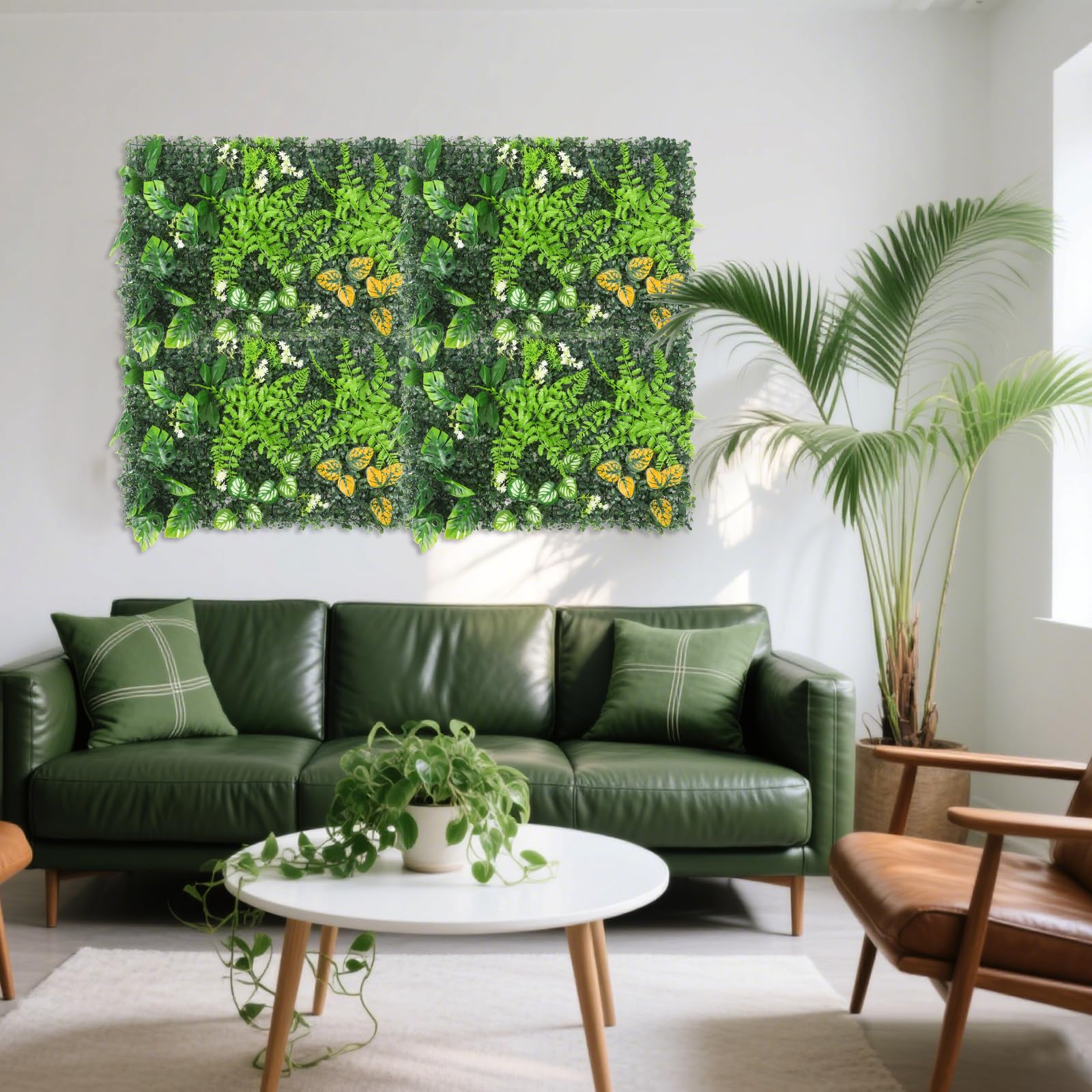 Parete per piante da esterno, 2 pezzi, 60 x 40 cm, decorazione per pareti, balcone e giardino (02)