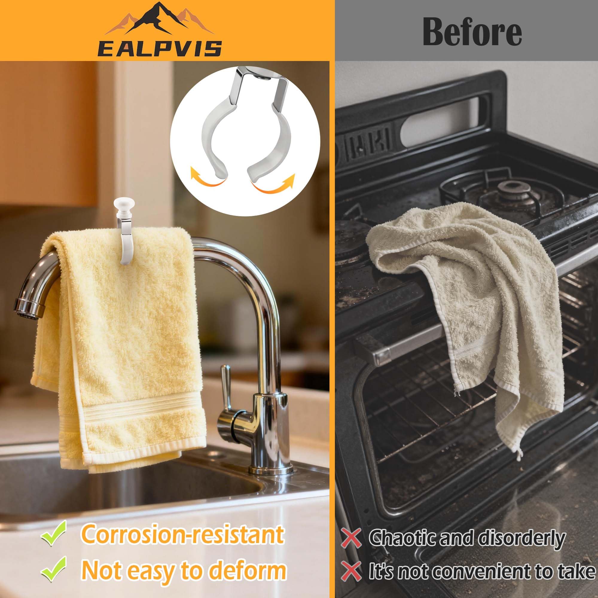 Kitchen Towel Clips - Strong Grip & Heat Resistant -9 Kitchen Towel Clips - Strong Grip & Heat Resistant -9