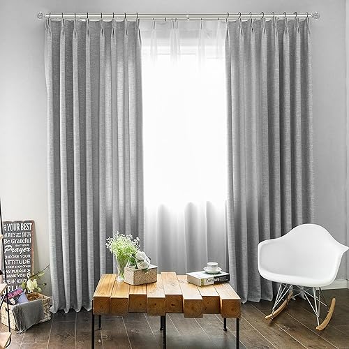 Miniatura 6 de Renboen - Barra de cortina doble de 1 pulgada con remates de nivel, plateado, 28-48 pulgadas