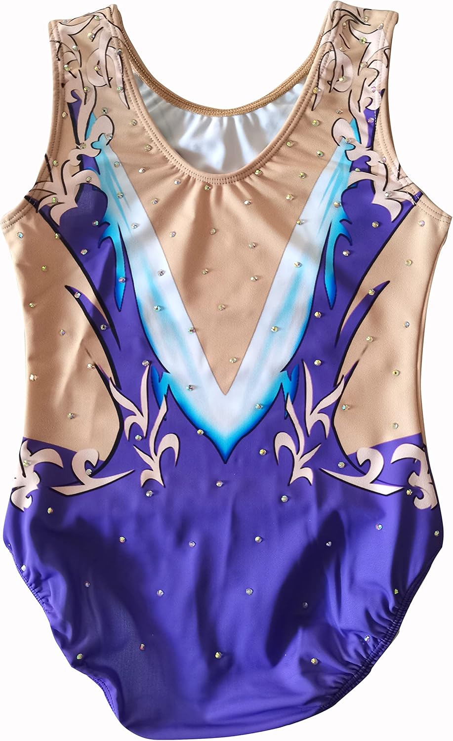 Purple Women's Rhythmic Gymnastics suit tights competition suit Gymnastics suit costume