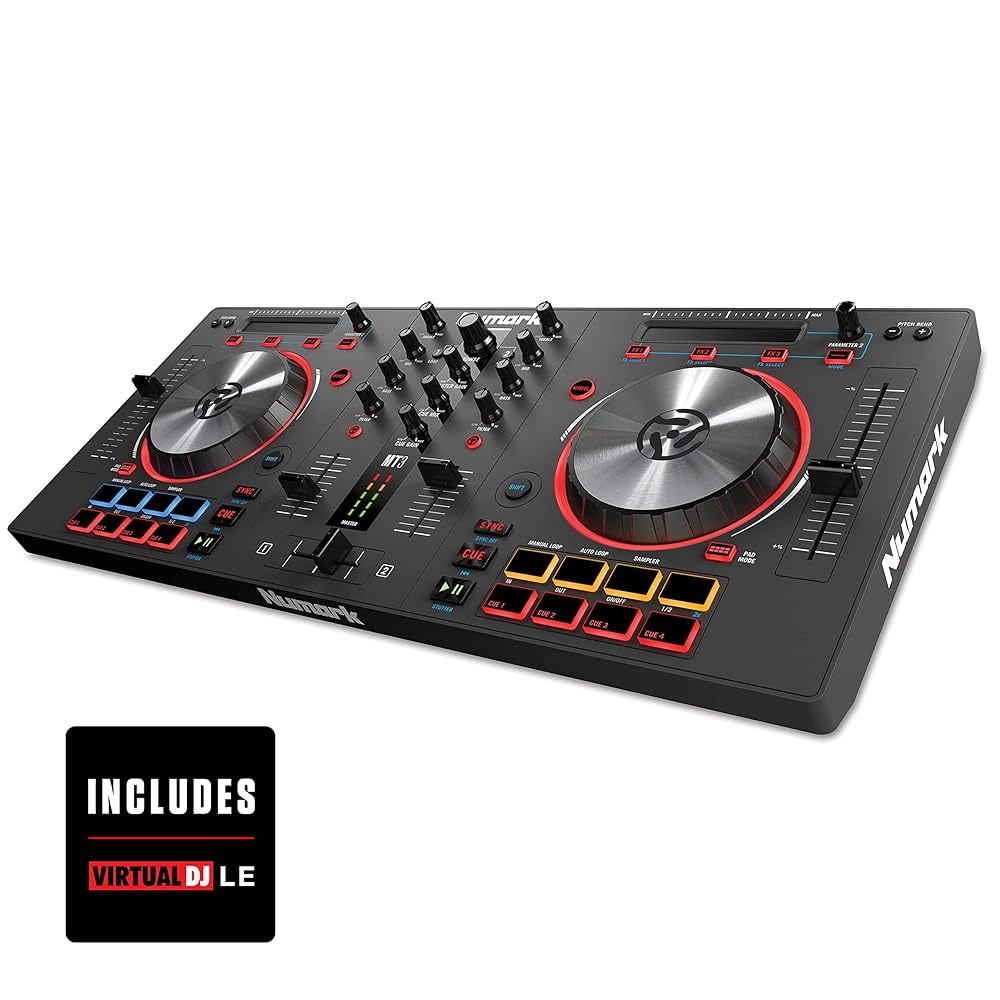 Numark Mixtrack 3 | All-In-One 2-Deck DJ Controller for