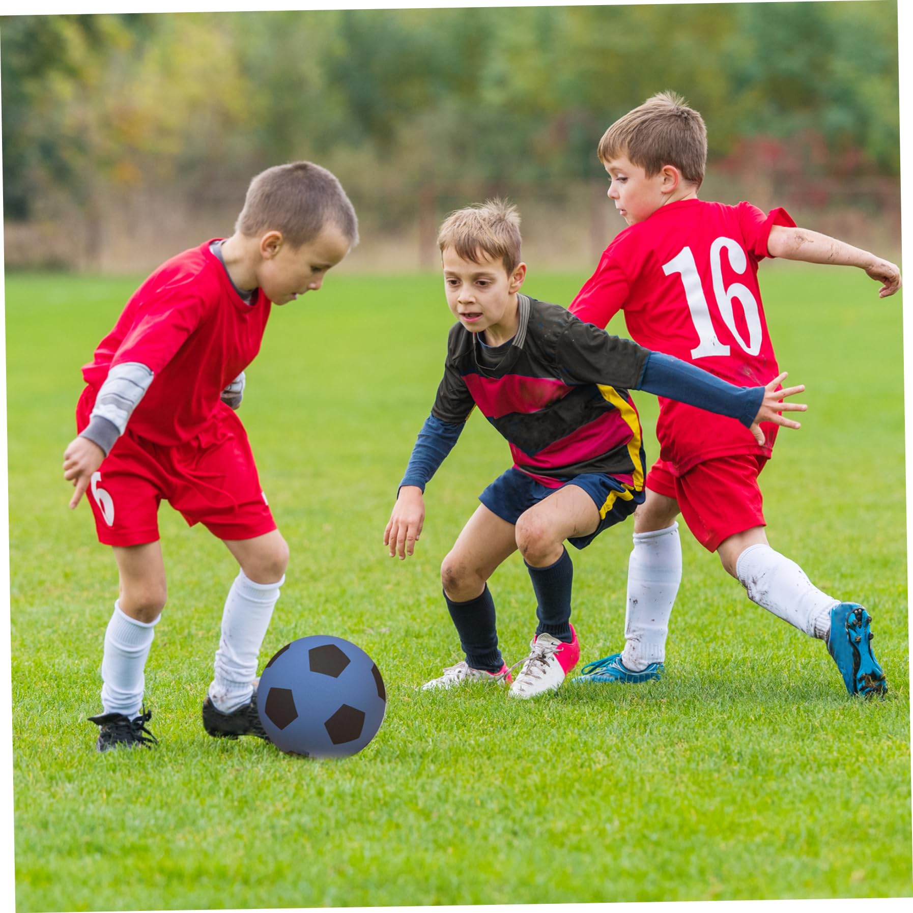 Ballon de football silencieux pour enfants, taille 5, en mousse PU, absorption des chocs, petit ballon de football, léger et doux, réduction du bruit, pour l'entraînement, jouets pour enfants, bl