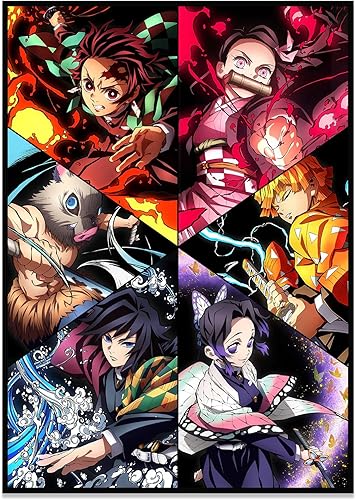 Miniatura 1 de Póster de anime, lienzo para pared, pintura artística para decoración del hogar, habitación, regalo para niños, 12 x 16 pulgadas (sin marco,