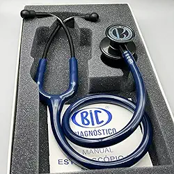 Estetoscópio Bic Eternity Azul Black ES1525 - Excelente Ausculta - Garantia de 5 anos