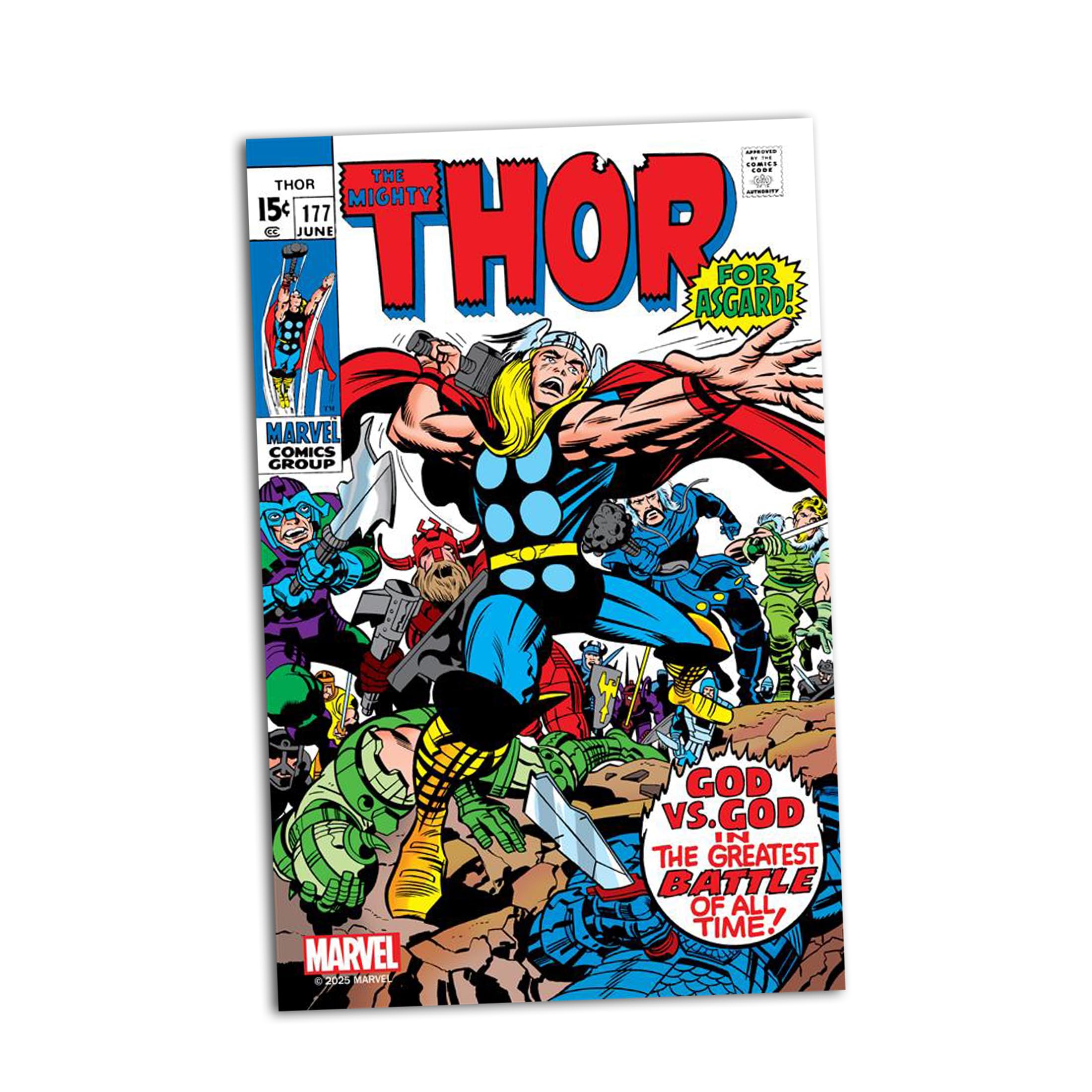 McFarlane Toys - Marvel Thor à l'échelle 1:6ème à Collectionner avec scène et Bande dessinée (The Mighty Thor #177)