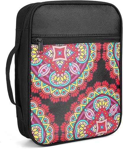 CDBXPRG Fundas para la Biblia, funda de transporte para libros para mujeres, bolsa protectora organizadora de iglesia con bolsillos con asa, regalo