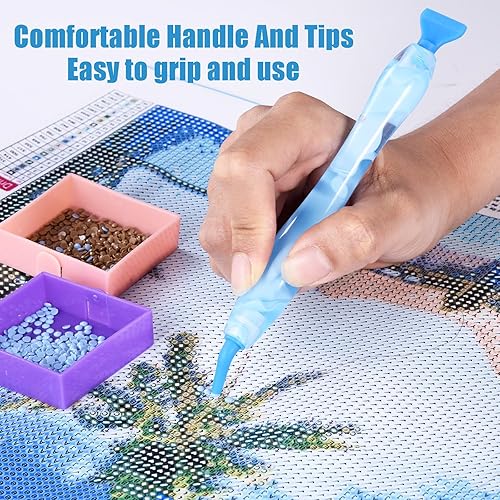 Miniatura 2 de Heyseri Juego de herramientas de accesorios para bolígrafos de pintura de diamante, 13 bolígrafos de arte de diamante, puntas de punta de bolígrafo