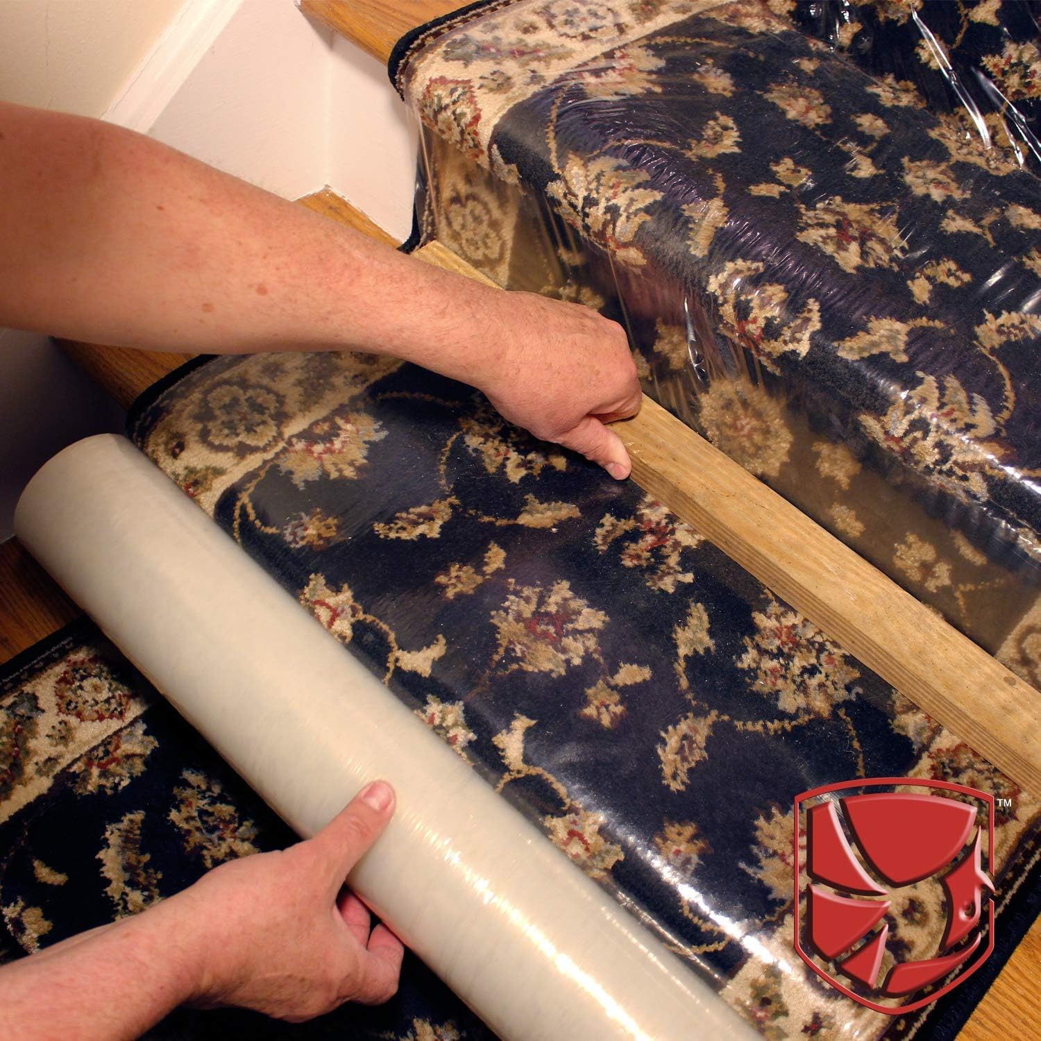 ArmorDillo 41.59 per roll 4 Rolls (case) Why Wouldn't You Use Only Carpet Film with Easy Start, Free Utility Knife, Full 3 Mil - 3 Layer PEP, Bubble Adhesive, and 100% Made in USA 36" x 200'