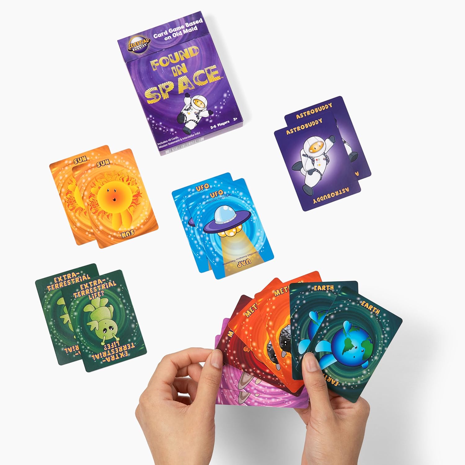 Celestial Buddies Old Maid Classic Card Game - Fun for 2-6 Players, Kids Ages 3+ - Game Nights and Family Gatherings - Great Gift for Travel, Rainy Day Activities, Classrooms