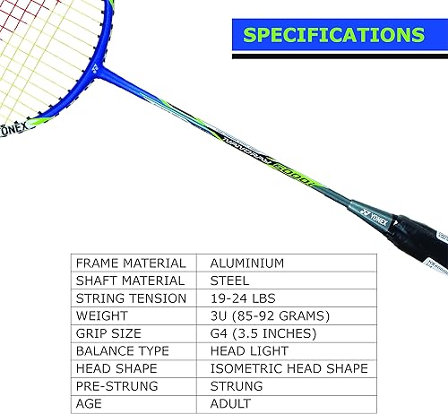 Miniatura 5 de Yonex Nanoray 6000I G4-U - Raqueta de bádminton