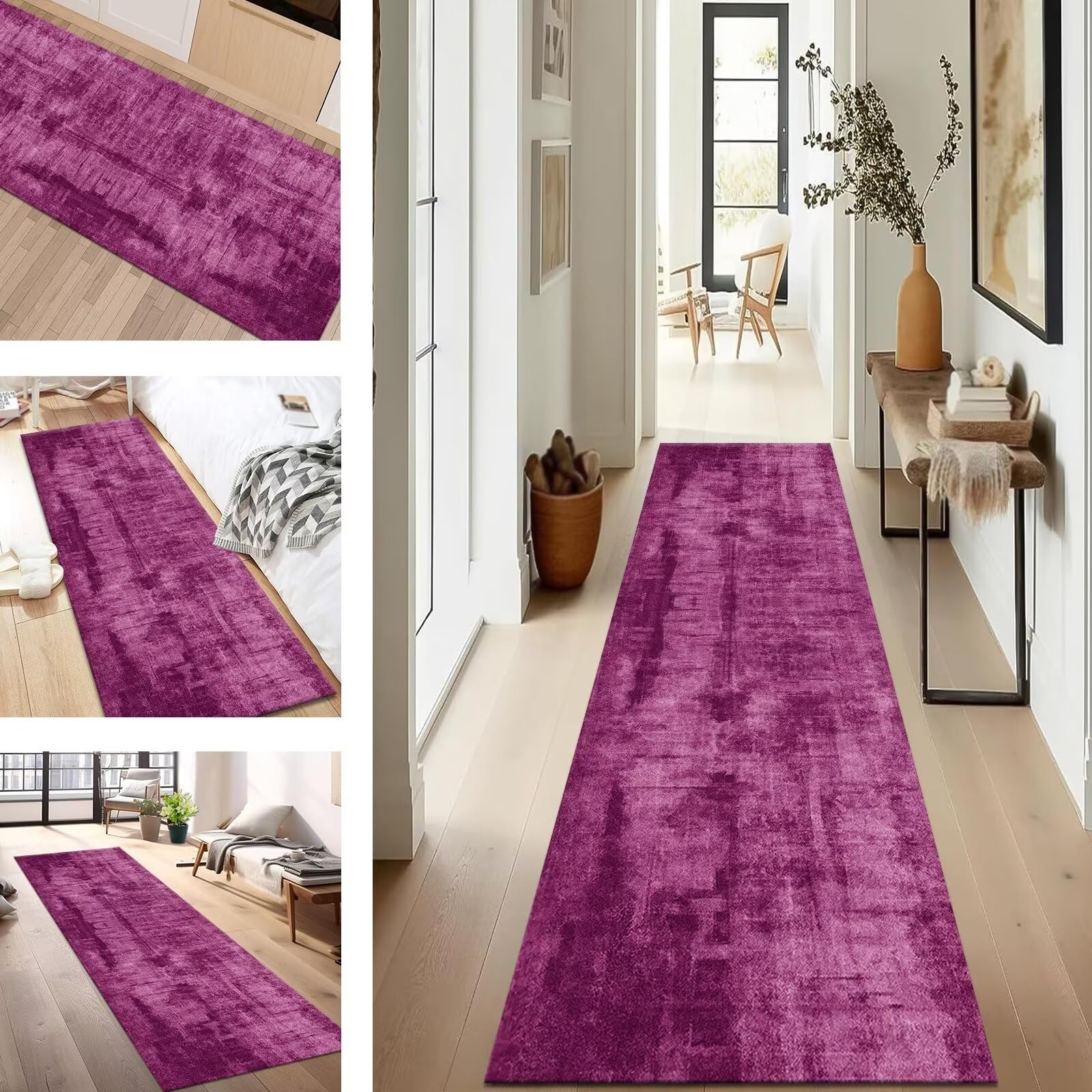 Tapis de couloir 60x300 antidérapant et lavable pour sol propre