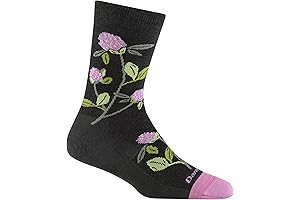 Darn Tough Vermont Socks: Blossom Crew Lightweight Sock