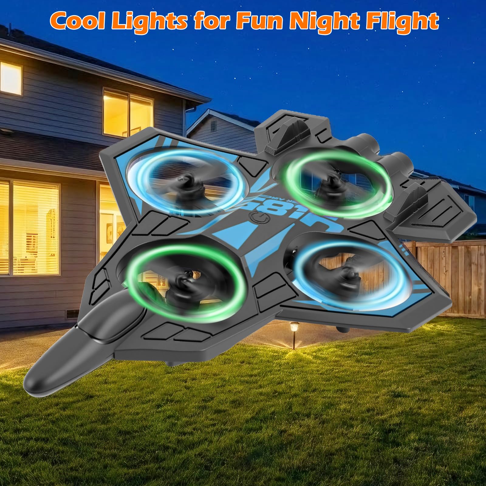 Avion Télécommandé RC 2,4 GHz Rotation 360° 3 Vitesses Lumière LED Hélices de Rechange Enfants Rouge