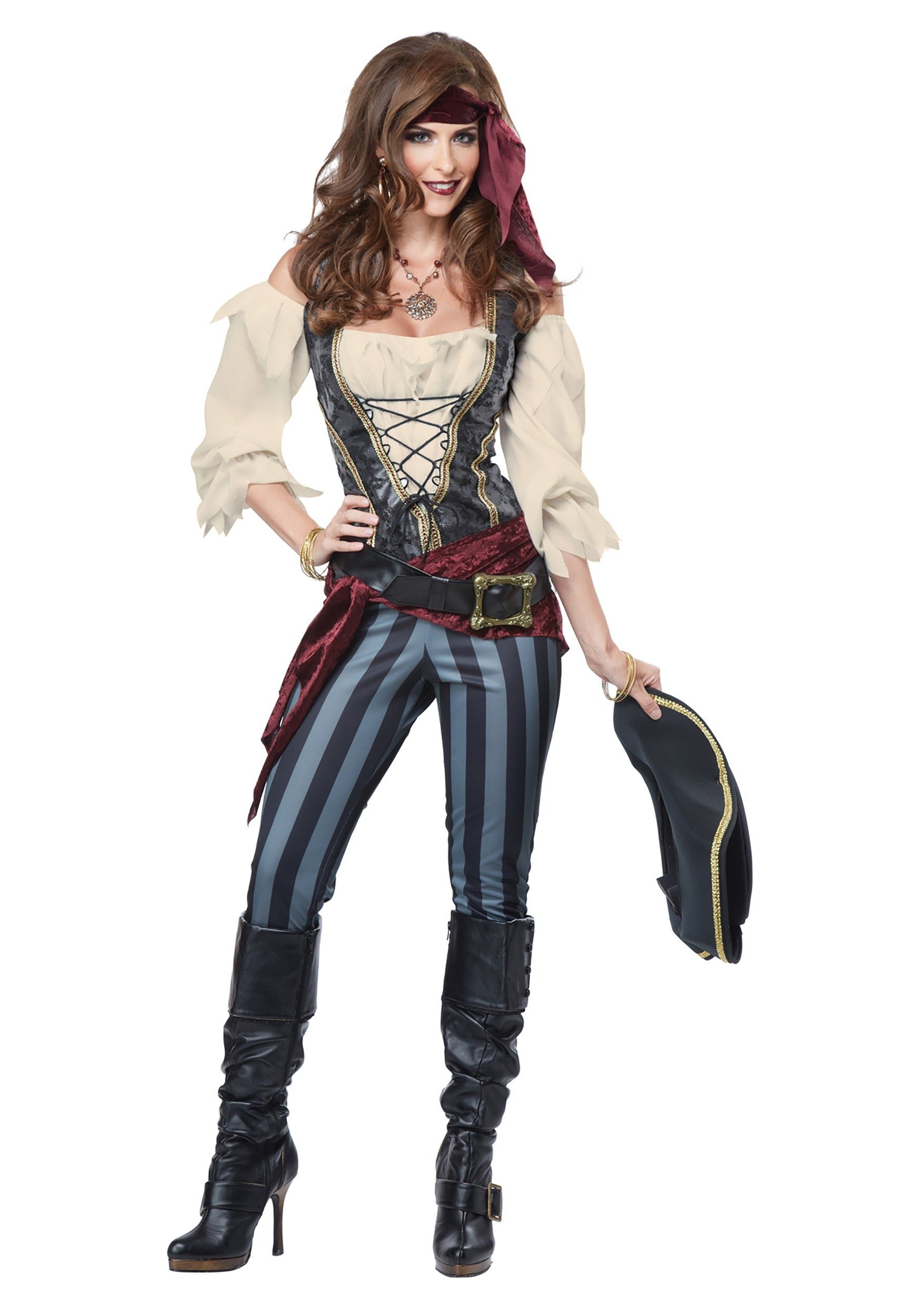 Déguisement pirate femme gris Jadeo