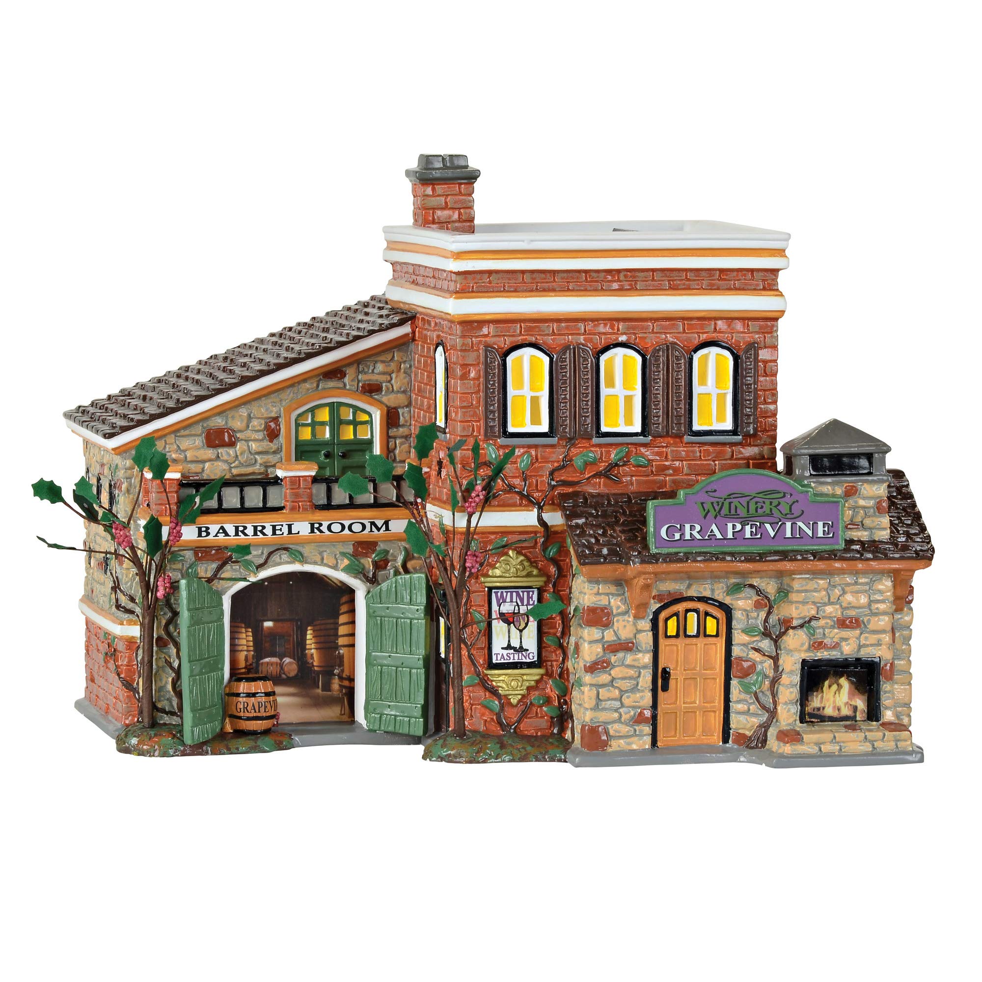 Amazon.com: Department 56 Snow Grapevine Winery Village Lit