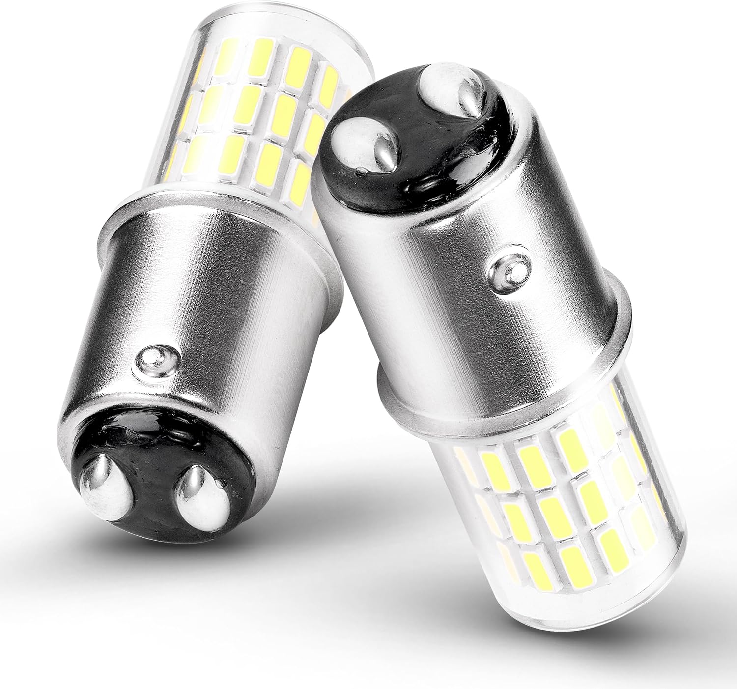 12Volt 2057 1157 2357 7528 LED Car Bulbs, 3W 2057A 1157A 2357A Backup Reverse Bulb, 6000K White BAY15D LED Bulbs for RV Camper Trailer Brake Blinker Turn Running Signal Parking Lights, 2PCS