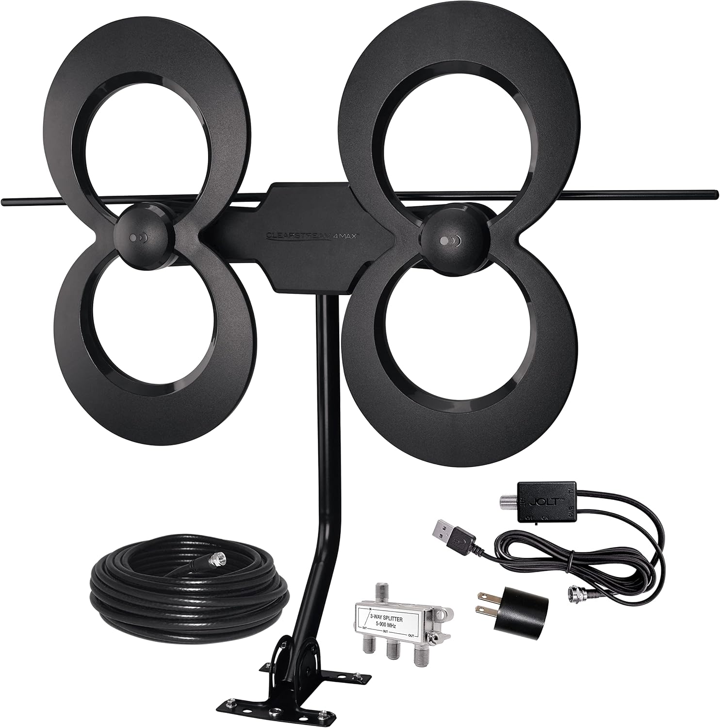 Antennas Direct ClearStream 4MAX Complete TV Antenna, Indoor Outdoor