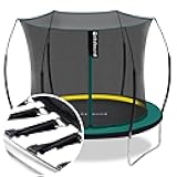 SkyBound 14 FT 12 FT 10FT 8FT 6FT Springless Trampoline for Kids and Adults - Recreational Trampolines with AntiRust Coating - Bungee Cords Outdoor Trampoline for Kids - No-Gap Design Zipper System