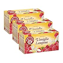 Pompadour, Infuso Vaniglia e Lampone, 60 Filtri (3 Confezioni da 20 Filtri), Dolce e Fruttato, Piace anche ai Bambini, Senza Lattosio, Glutine e Allergeni, Vegan