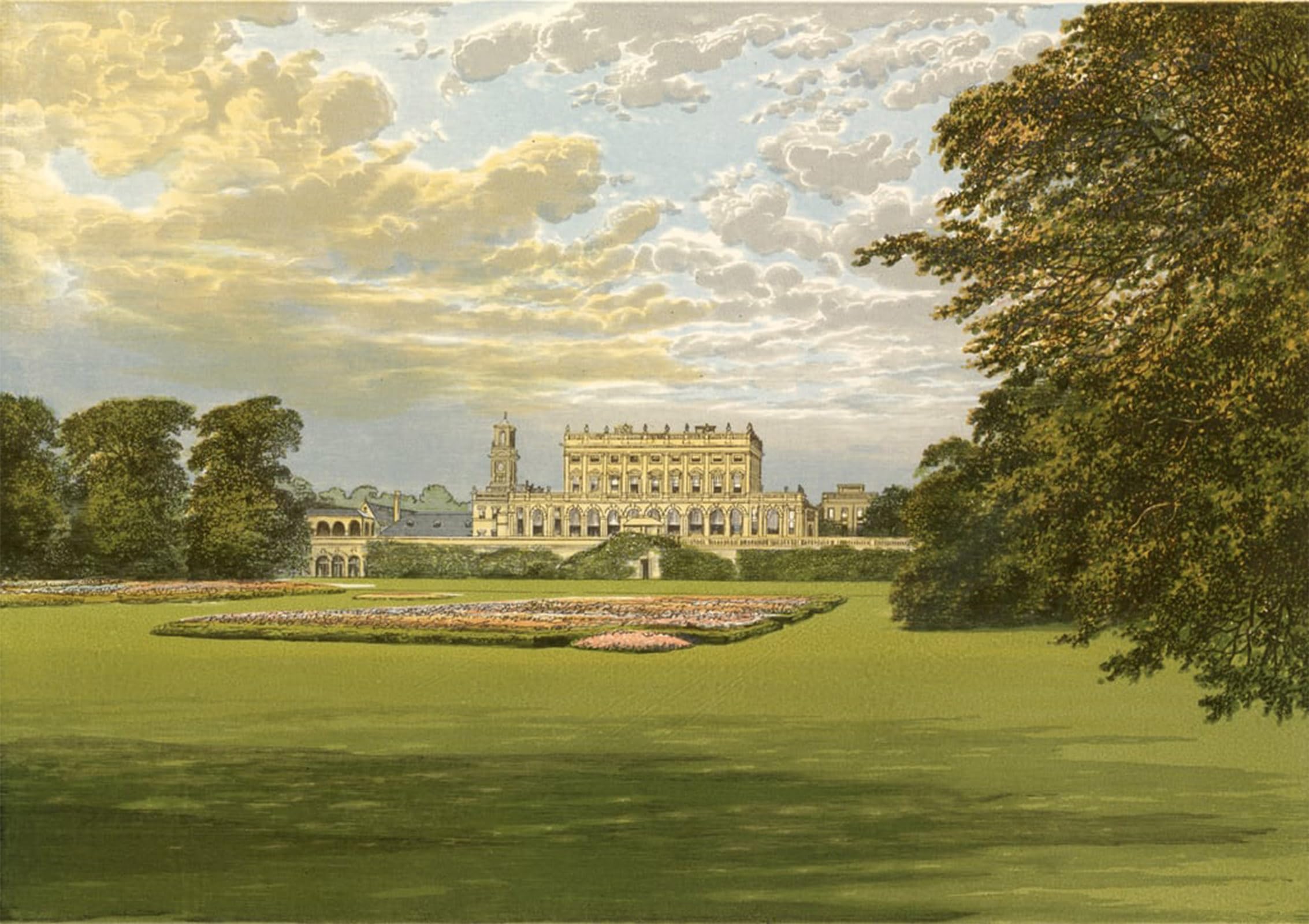 SERENDIPITP Abstract Painting Mural Print Picture Wall Decor Painting Cliveden by Alexander Lydon Vintage Wall Artwork for Home Decor 60x90cm
