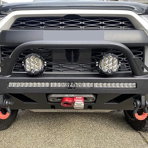 Miniatura 8 de AUXTINGS Barra de Luz LED de Trabajo de Tiro Lateral Blanca de 5 pulgadas 50W, Luz de Conducción Todoterreno, Combo Spot Flood, Lámpara de