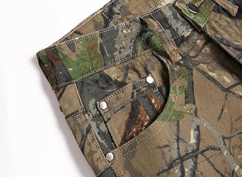 OIIIO Men's Athletic Fit Jeans Denim Pants (28, 24001 Camouflage