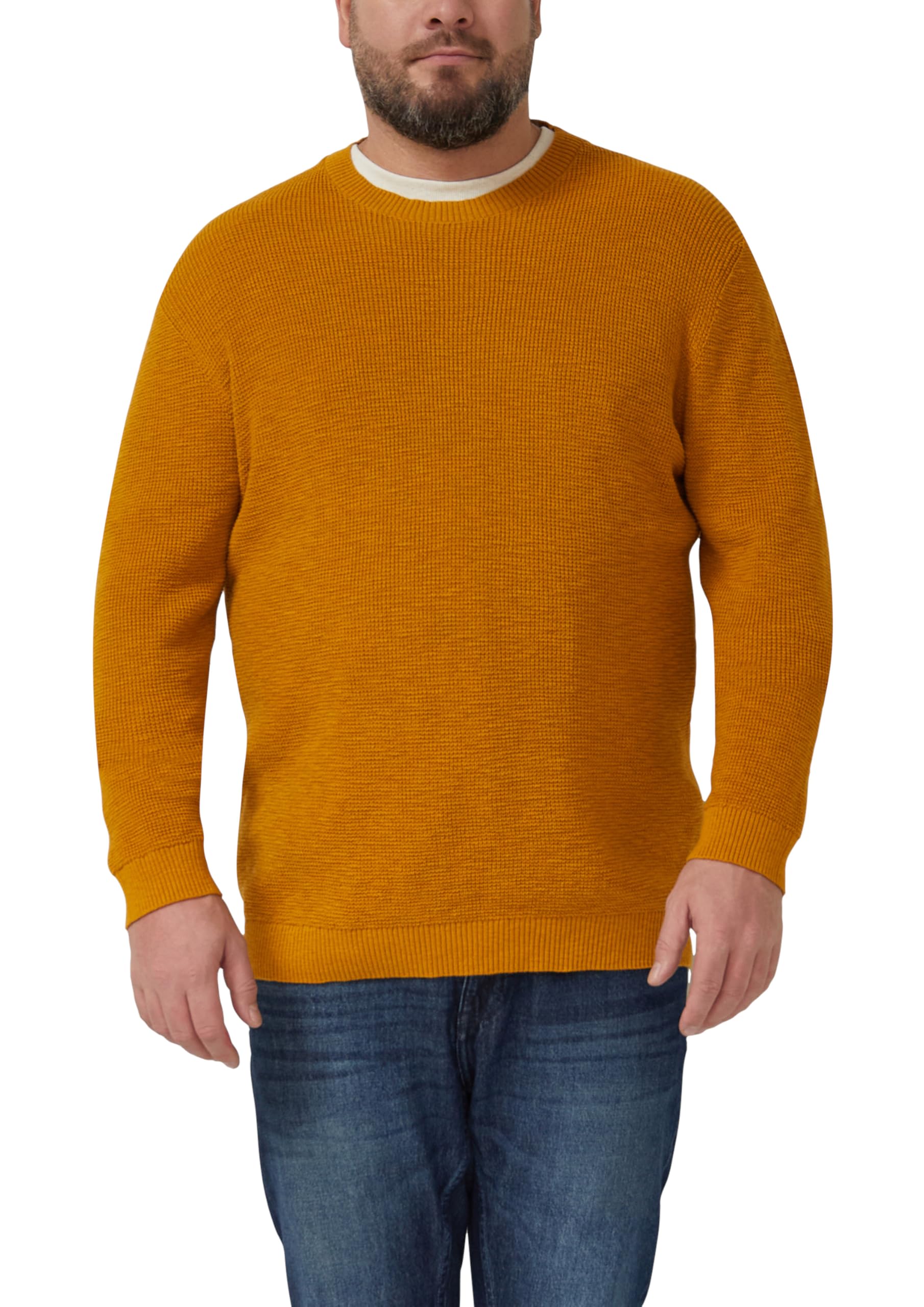 s.Oliver Strickpullover mit Crew Neck und Strukturmuster