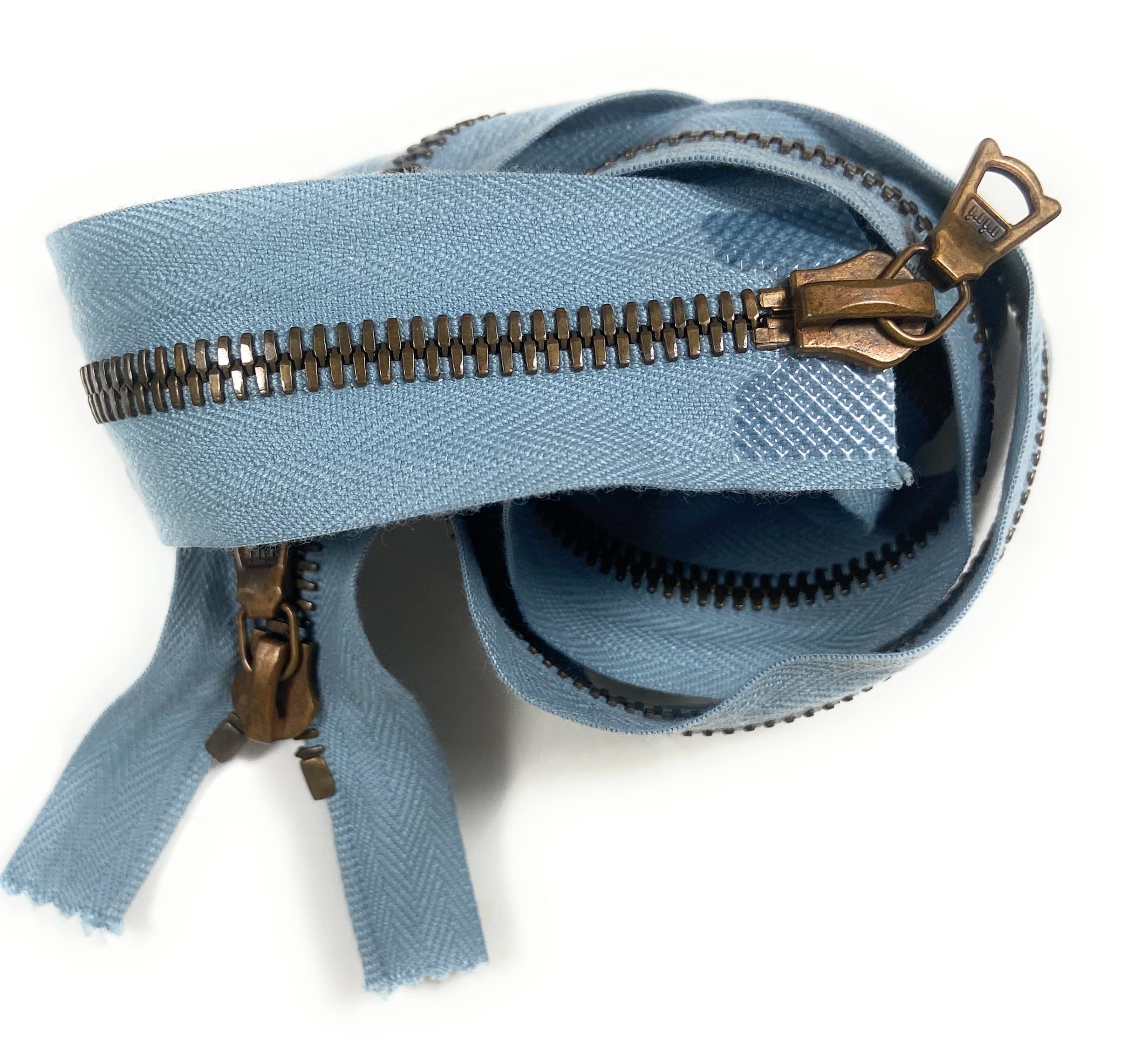 Riri Zipper 73,6 cm Separação Aberta Azul Poeira/Peweter M6 Dentes