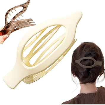 Flat Hair Clips for Women - 2026 New Flat Claw Clips for Women Duckbill Hair Clips for Thick or Thin Hair, No-Slip Grip Hair Styling Accessories for Daily Use Women & Girls White