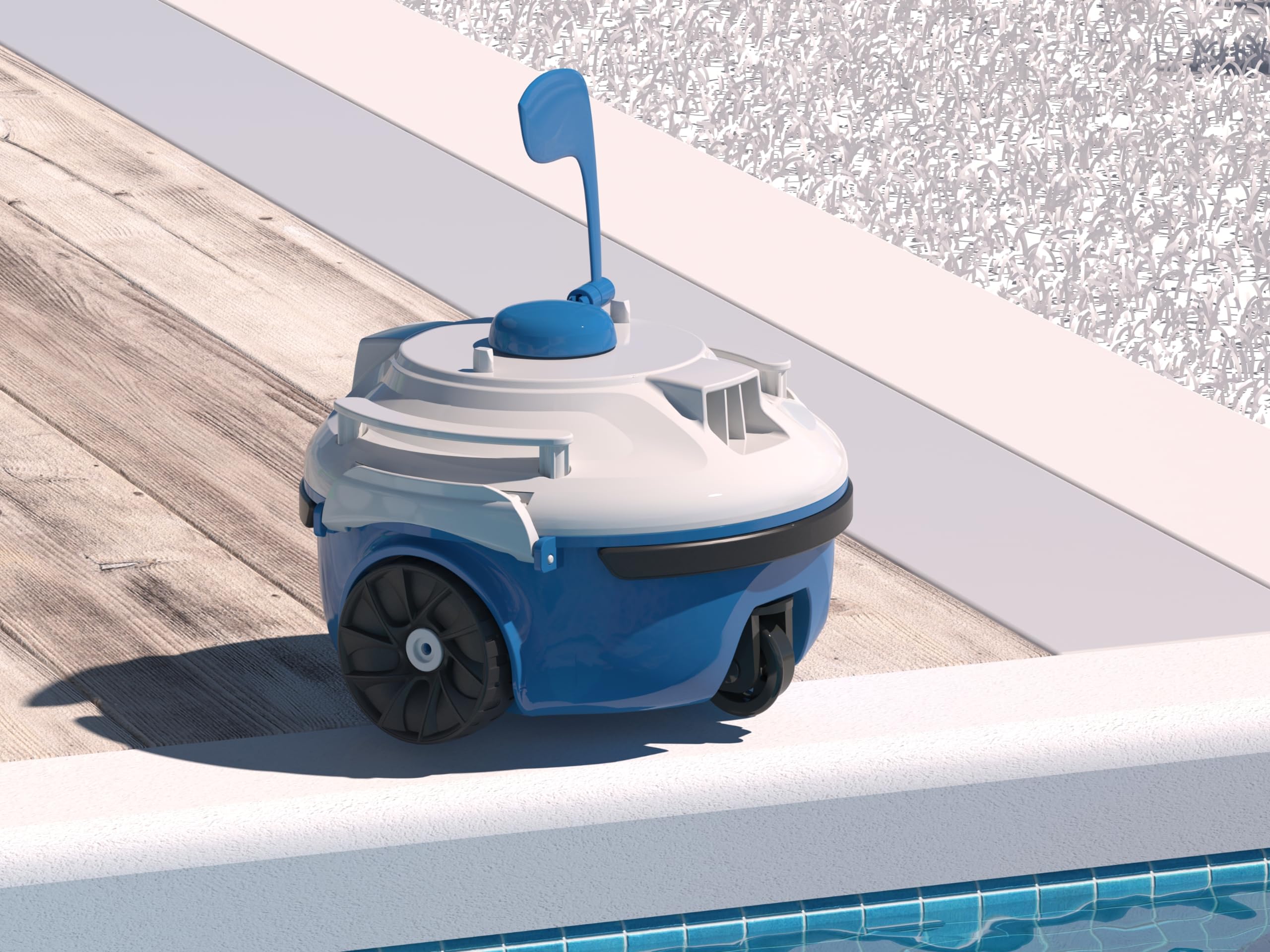 Bestway Robot Piscine Autonome Guppy Bleu - Nettoyage Fond Plat - 10m² Max