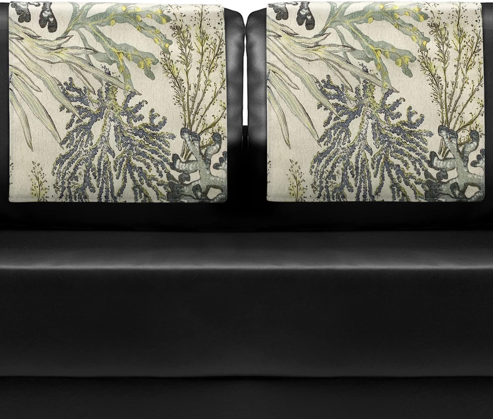 Recliner Chair Headrest Covers Furniture Protectors Chair Cover Sofa Cover Recliner Cover Sofa Slipcover Recliner Slipcovers with Inspirational Seaweed Pattern for Furniture Home Decoration(2 Pieces)