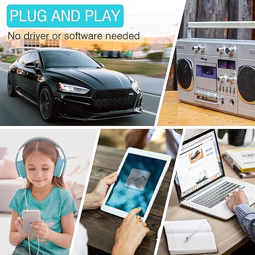 Miniatura 7 de Adaptador auxiliar de audio de casete para automóvil, receptor de casete inalámbrico Bluetooth 5.0, adaptador de casete a reproductor de cinta, para