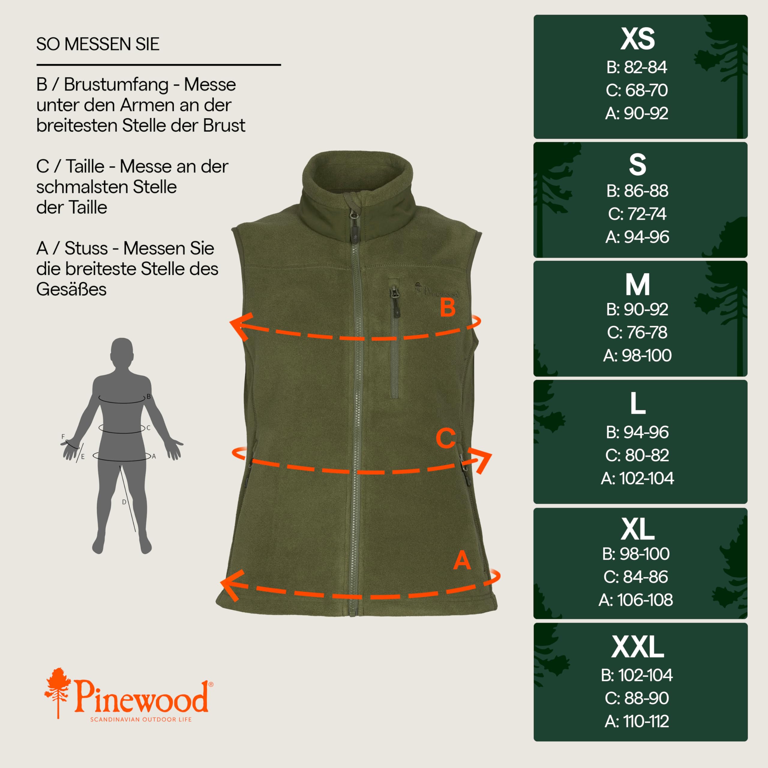 Pinewood Weste Damen, Fleeceweste Damen ärmellos für Outdoor und Alltag
