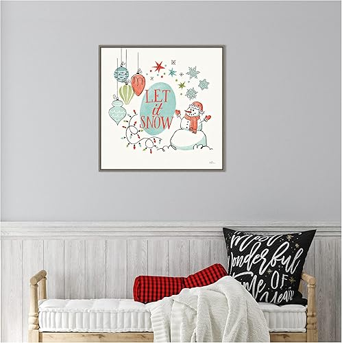 Miniatura 6 de Amanti Art Lienzo enmarcado para pared, 22 x 22 pulgadas, diseño retro de Janelle Penner, lienzo enmarcado para pared, obras de arte de vacaciones,