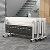 Folding Conference Table Foldable Conference Table, Conference Rooms Training Rooms Flip Top Mobile Training Table, Rolling Meeting Table with Caster Wheels, Suitable for Office,Meeting Room