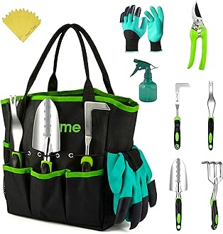 GROWIT Heavy Duty Gardening Tools - 23-Piece Gardening Gifts for Women, Men, Mom, Dad - Durable, Ergonomic Garden Tools Set